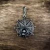 Sterling Silver Spider Web Pendant