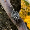 Sterling Silver Spider Web Pendant