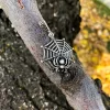 Sterling Silver Spider Web Pendant