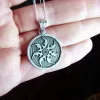 Sterling Silver Sun and Wheel of Eternity Pendant