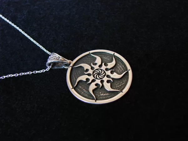 Sterling Silver Sun and Wheel of Eternity Pendant