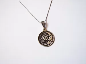 Sun and Moon Silver Pendant