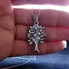 Tree of Life Silver Necklace, Pomegranate Tree