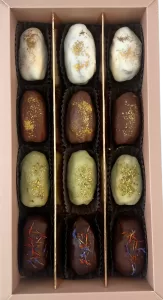 Chocolate Covered Dates Stuffed with Nuts (12-Pack)