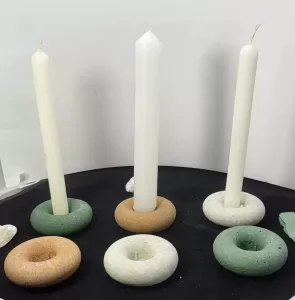 Armenian Stone Candle Holder “Donut” (Price for Set of 4)