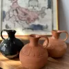 Author's Historical Ceramic Jug with Ornament-One Handle and Trefoil Neck