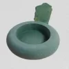 Armenian Stone Serpentine Round Candle Holder