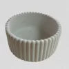 Armenian Stone Marble Ribbed Candle Holder and Jewelry Dish