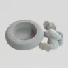 Armenian Stone Marble Round Candle Holder