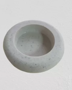 Armenian Stone Marble Round Candle Holder