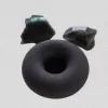 Armenian Stone Black Tuff Candle Holder "Donut"