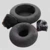 Armenian Stone Black Tuff Candle Holder "Donut"