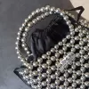 Trendy Silver Mesh Purse