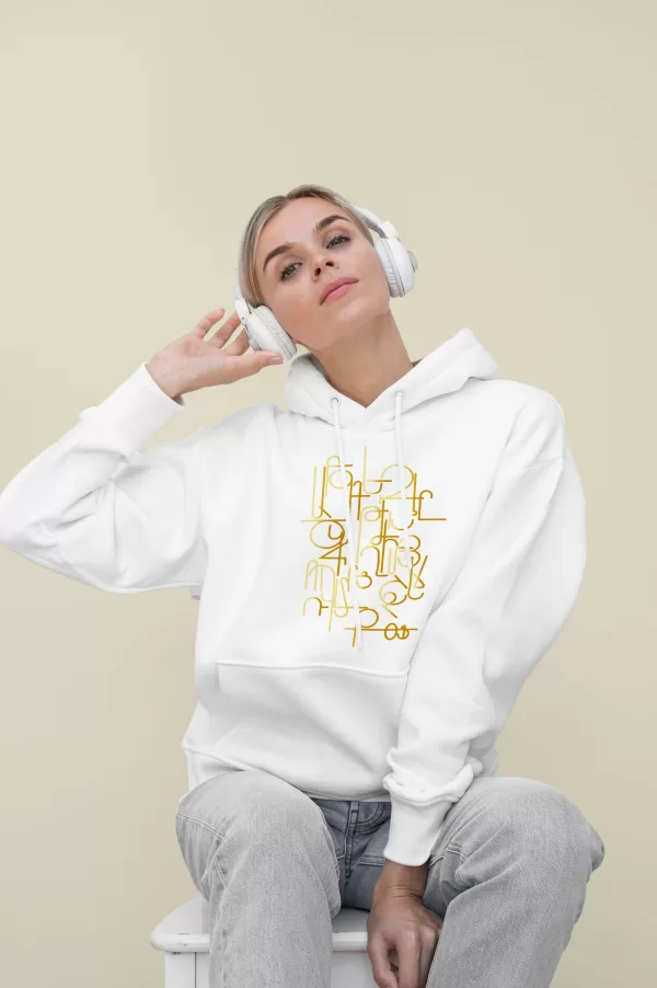 Hand Painted "Armenian Alphabet" Hoodie