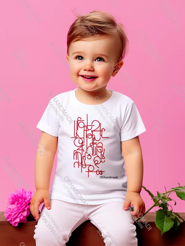 Hand Painted Armenian Alphabet T-Shirt-Adults and Kids