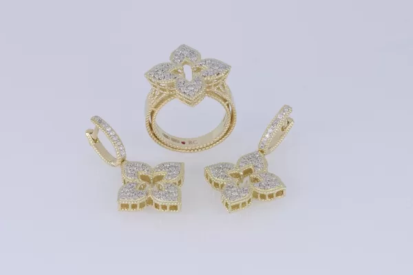 "Venetian Princess" Roberto Coin Diamond and Yellow Gold Jewelry Set