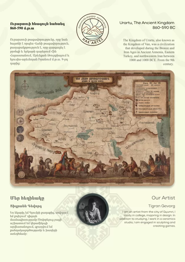 Author's Map of the Kingdom of Greater Armenia (38x29cm)