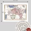 Author's Map of the Ancient Kingdom of Urartu On Canvas (60x42cm)