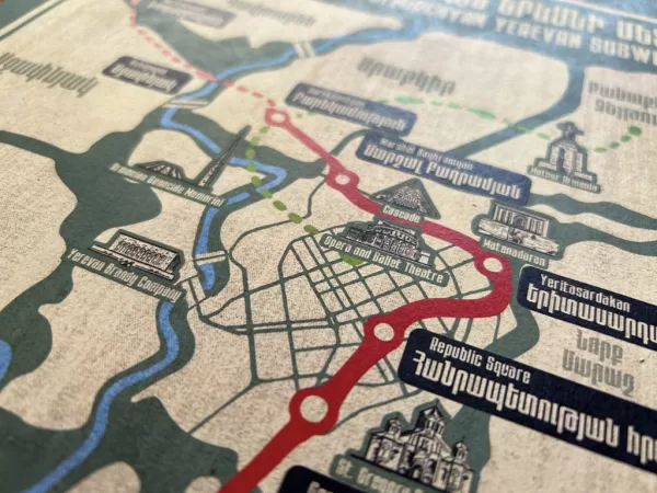 Author's Modern Map of Yerevan Subway (42x30cm)