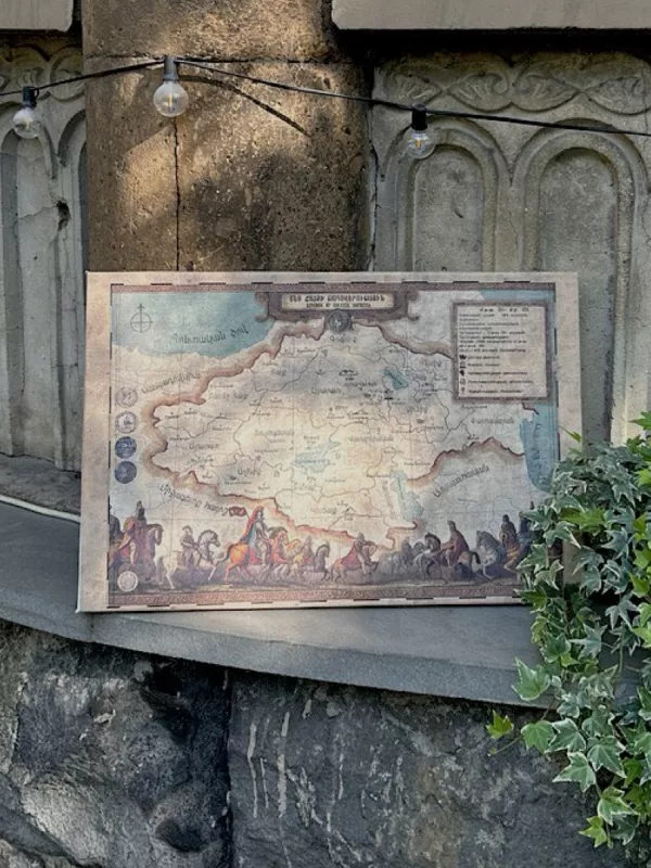 Author's Map of the Kingdom of Greater Armenia On Canvas (60x42cm)