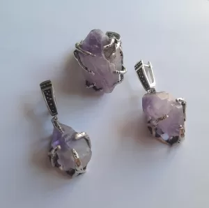 “Meghesik” Sterling Silver and Amethyst Jewelry Set