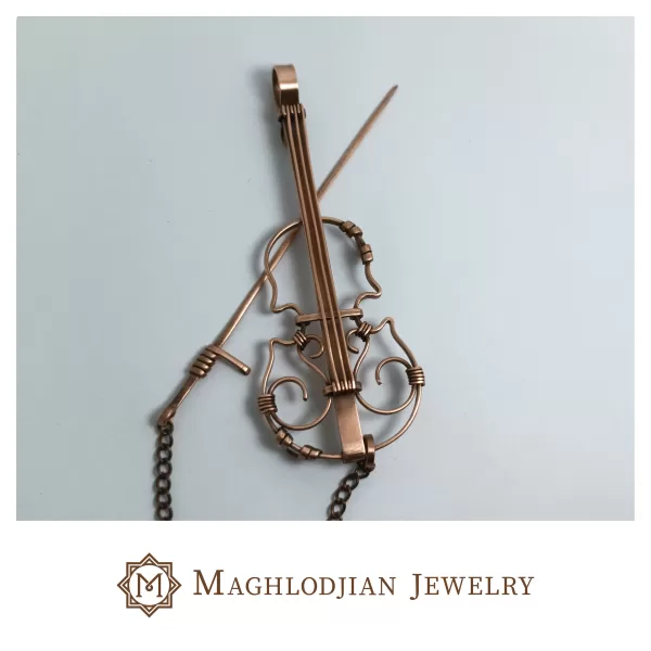 Violin Brooch