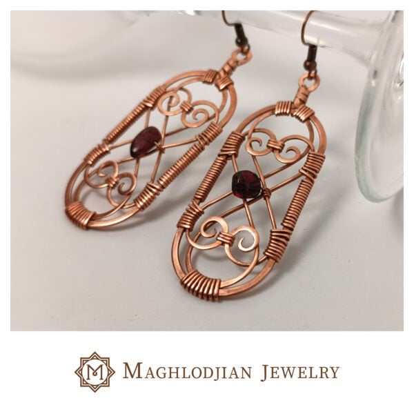 Elegant Copper Wire Earrings