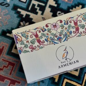 box with Armenian design