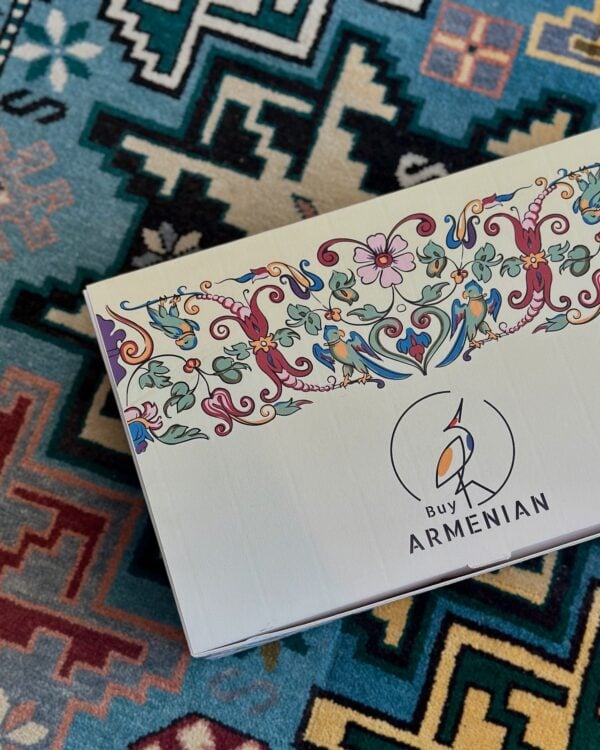 box with Armenian design