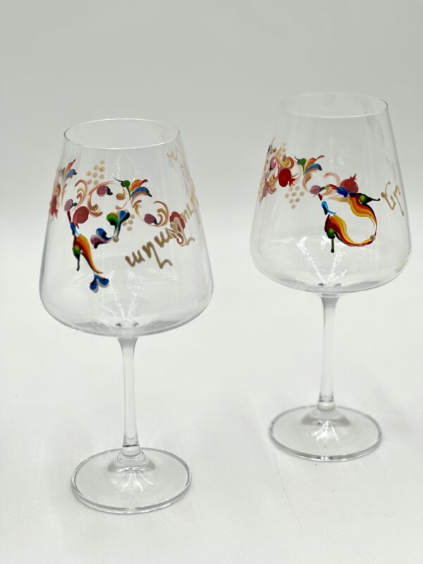 Hand Painted Wine Cups, Set of 6