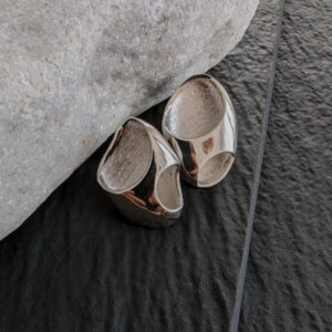 Silver Ball Stud Earrings, Dome Ball Earrings, Thick Huggie earrings, Bold Statement Earrings, Chunky Earrings, Modern bottega earring Gift
