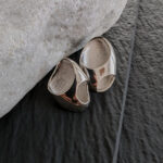 Silver Ball Stud Earrings, Dome Ball Earrings, Thick Huggie earrings, Bold Statement Earrings, Chunky Earrings, Modern bottega earring Gift