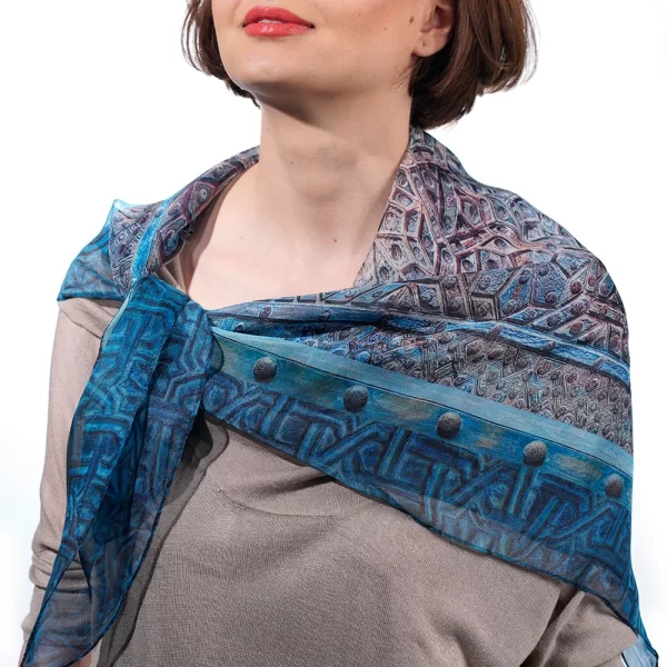 Hasis Silky Chiffon Scarf – STAR GATE 🌌
