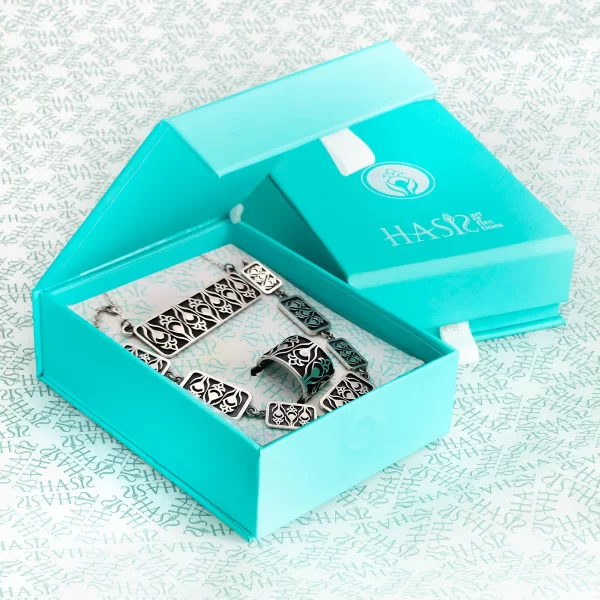 Hasis Silver Ring, Pendant & Bracelet Set